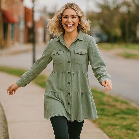 Umgee Sage Tunic or Dress Size Small - Picture 2 of 5